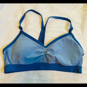 Blue sports bra